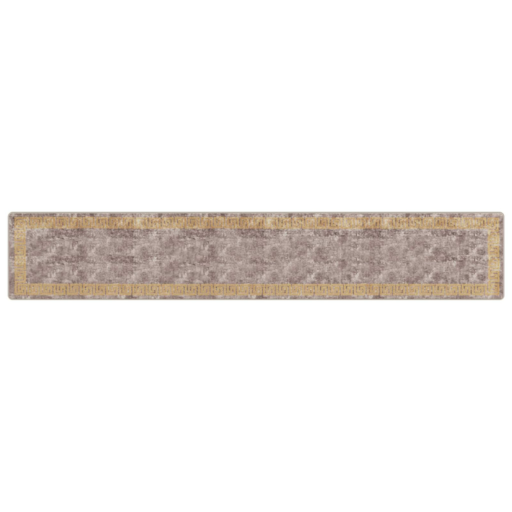 vidaXL Chodnik dywanowy MARSA Szary 80 x 450 cm Poliester i PVC