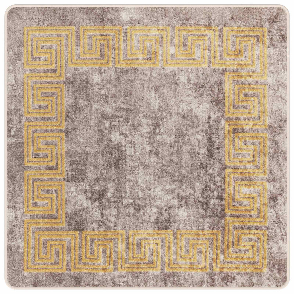 vidaXL Chodnik dywanowy MARSA Szary 100 x 100 cm Poliester i PVC