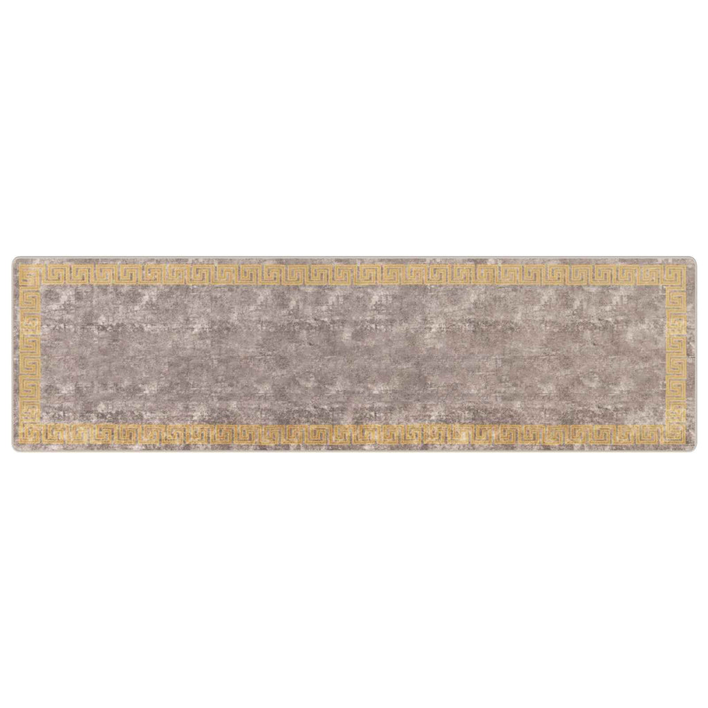 vidaXL Chodnik dywanowy MARSA Szary 100 x 350 cm Poliester i PVC