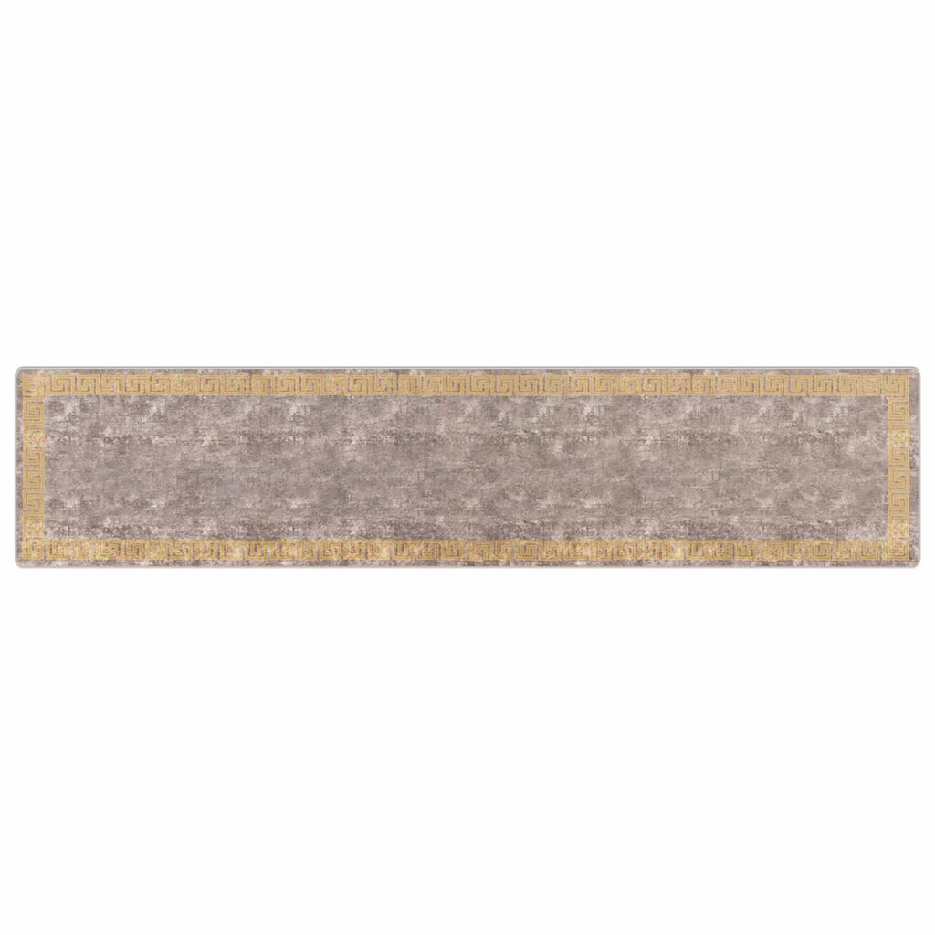 vidaXL Chodnik dywanowy MARSA Szary 100 x 450 cm Poliester i PVC