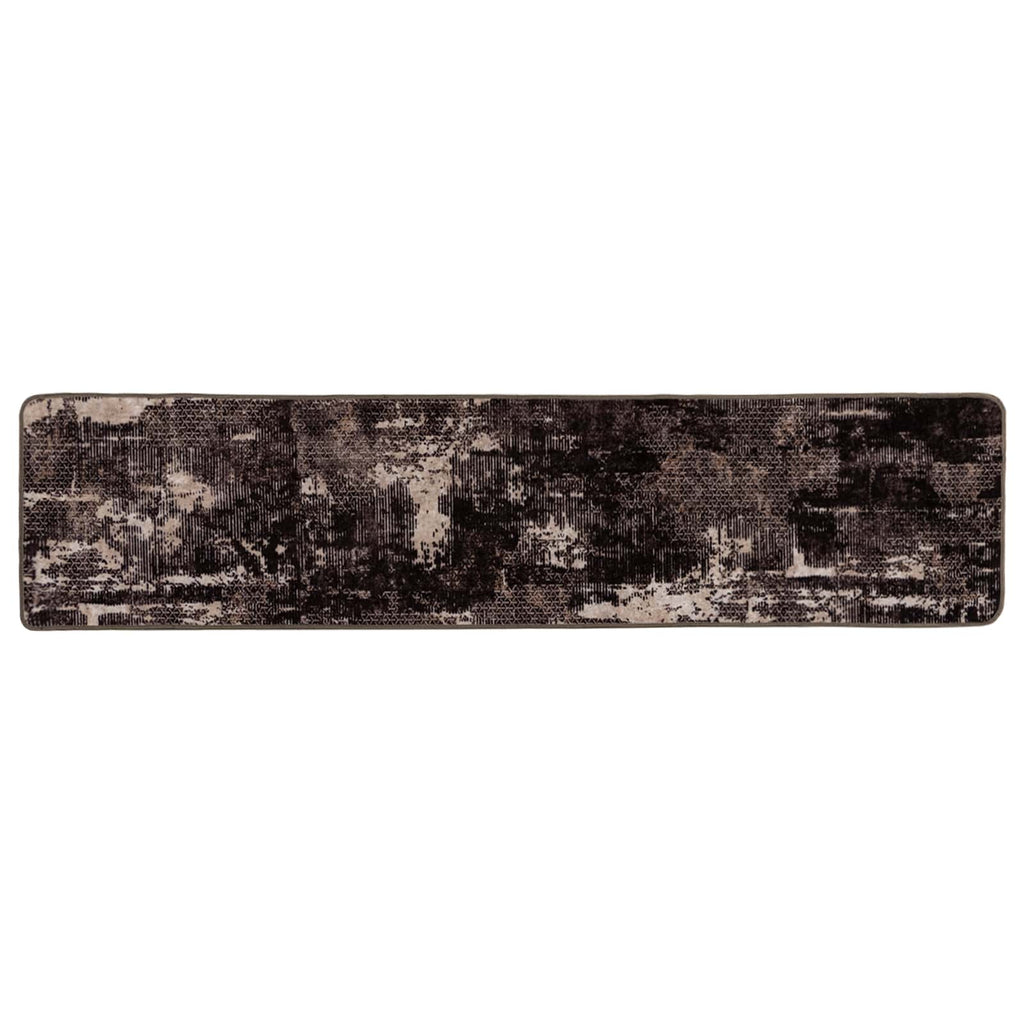 vidaXL Chodnik dywanowy MARSA Czarny 80 x 450 cm Poliester i PVC