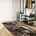 vidaXL Chodnik dywanowy MARSA Czarny 100 x 350 cm Poliester i PVC