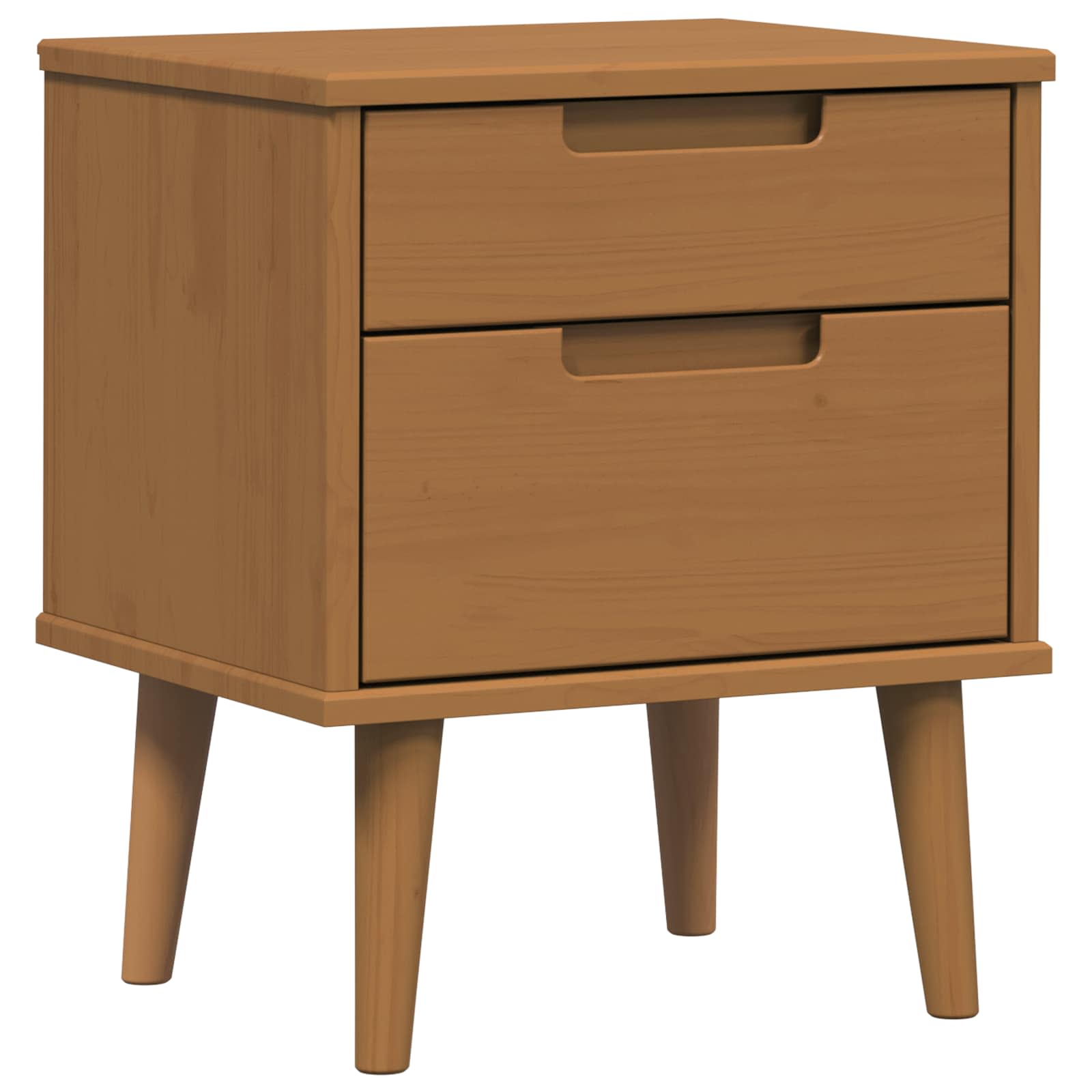 vidaXL Szafka Nocna MOLDE Karmel 40 x 35 x 48 cm Lite drewno sosnowe