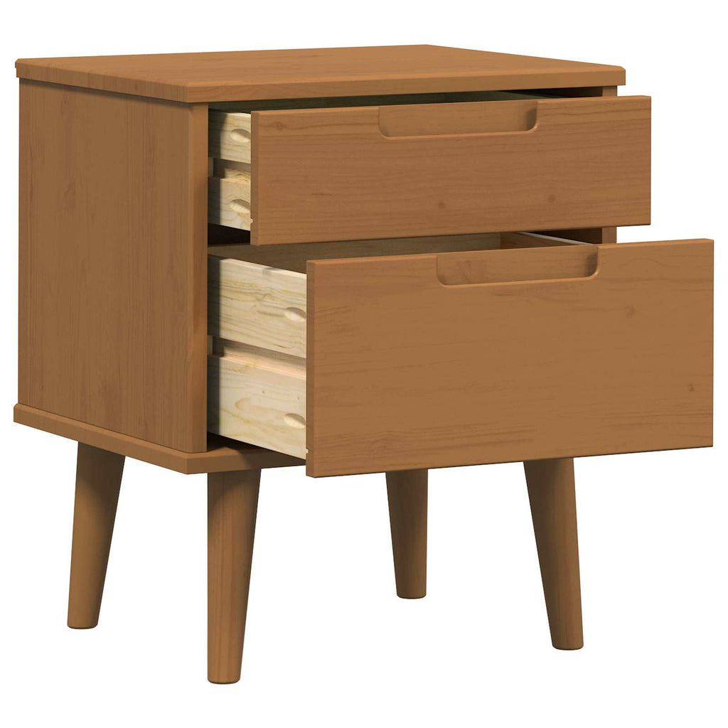vidaXL Szafka Nocna MOLDE Karmel 40 x 35 x 48 cm Lite drewno sosnowe