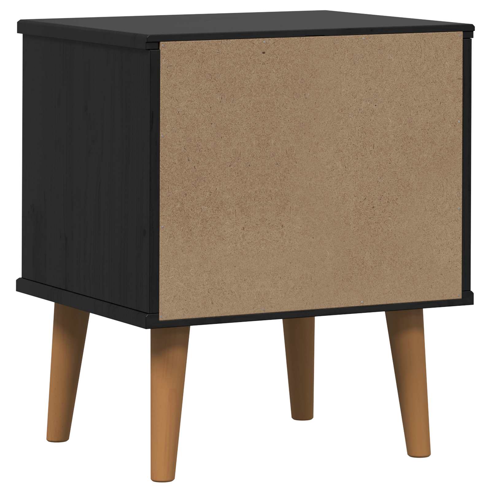 vidaXL Szafka Nocna MOLDE Czarny 40 x 35 x 48 cm Lite drewno sosnowe