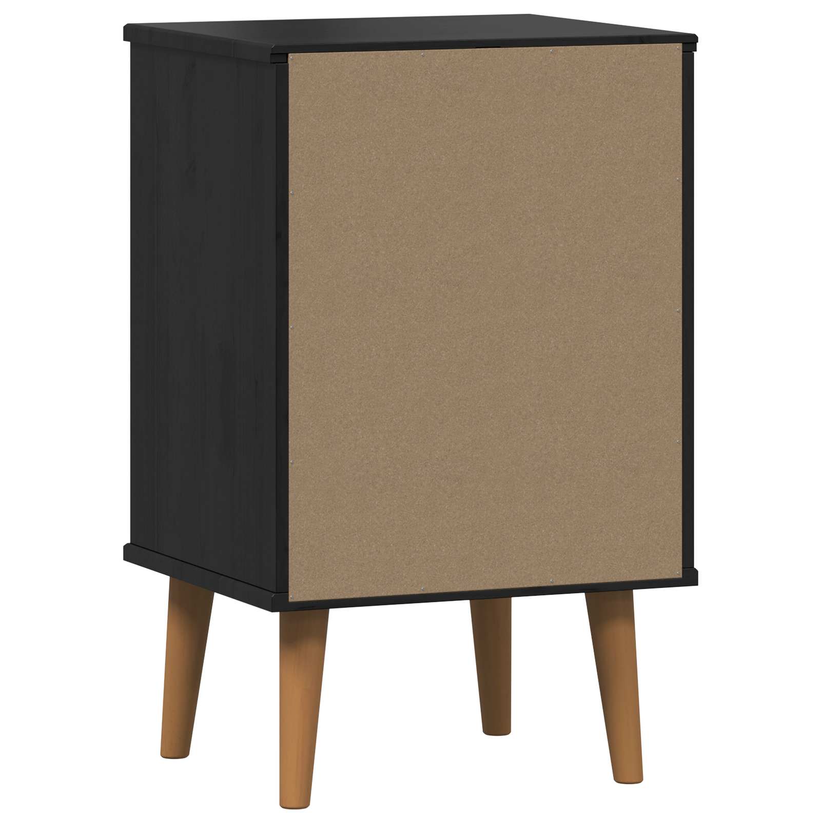 vidaXL Szafka Nocna MOLDE Czarny 40 x 35 x 65 cm Lite drewno sosnowe