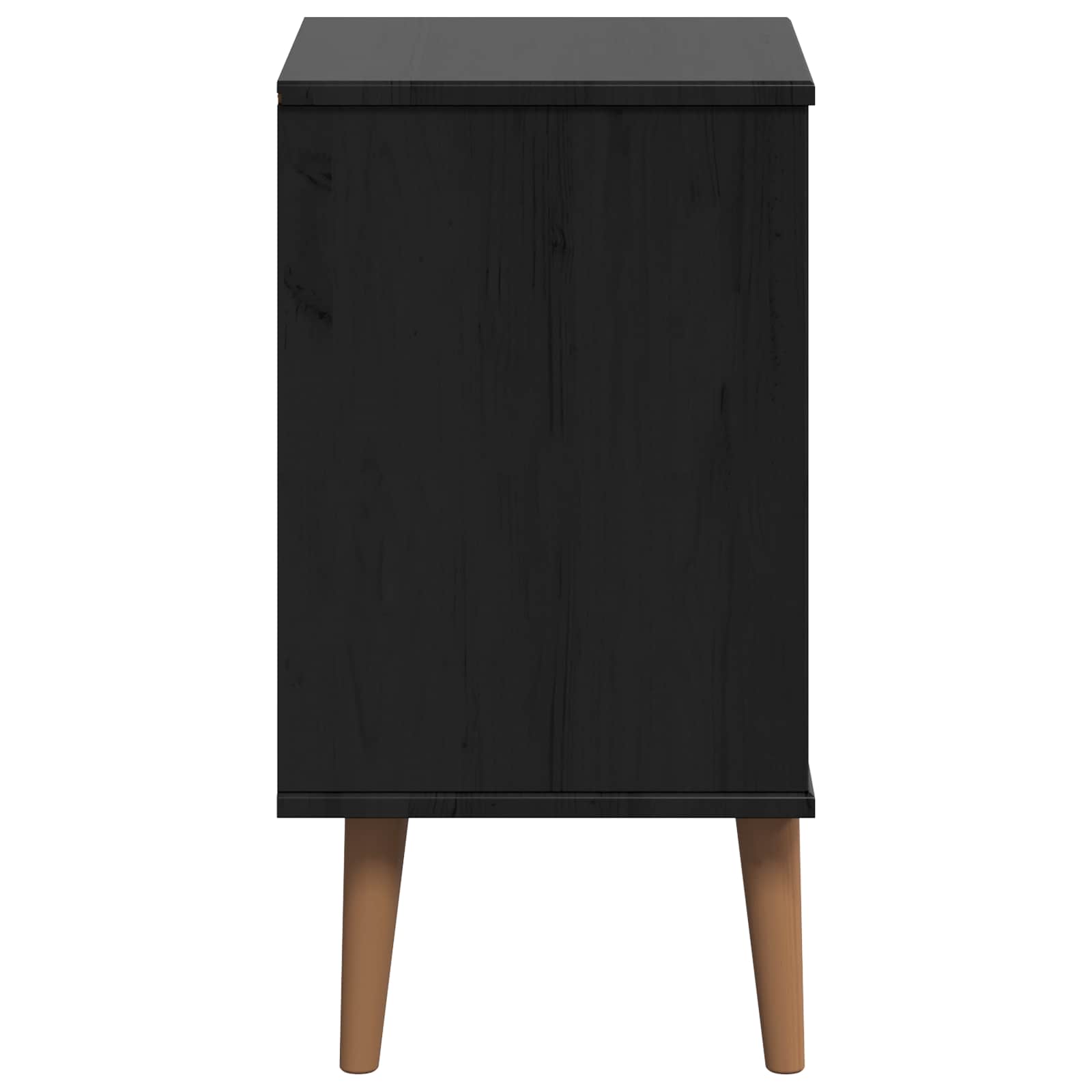 vidaXL Szafka Nocna MOLDE Czarny 40 x 35 x 65 cm Lite drewno sosnowe