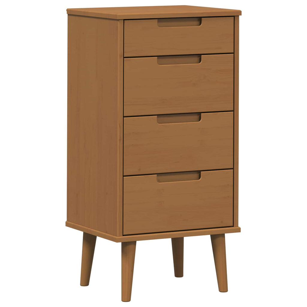 vidaXL Komoda z szufladami MOLDE Karmel 40 x 35 x 82 cm