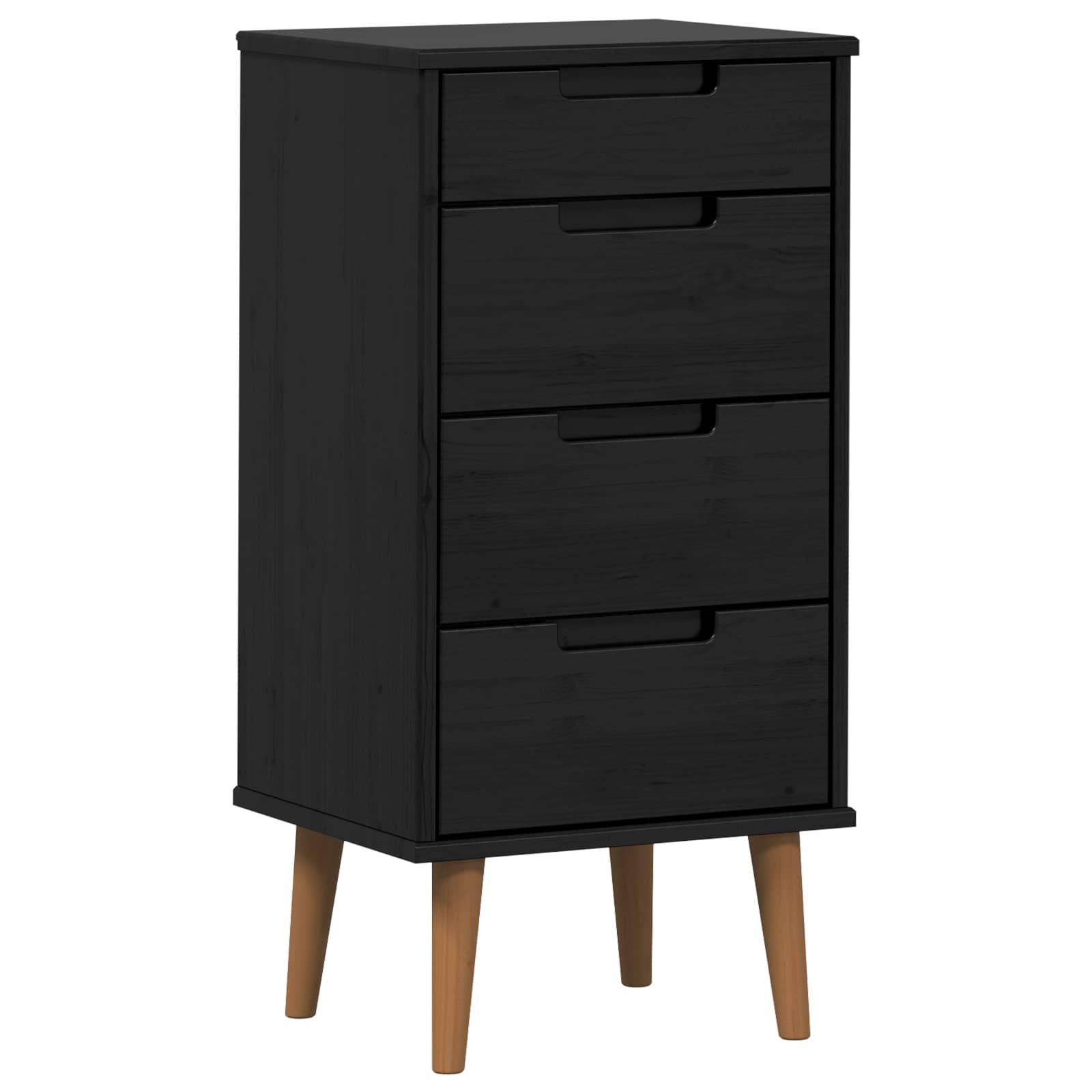 vidaXL Komoda z szufladami MOLDE Czarny 40 x 35 x 82 cm