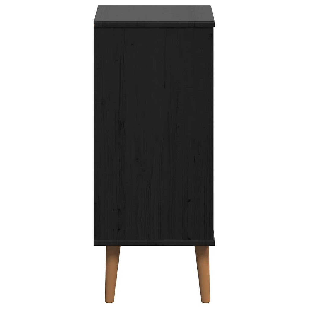 vidaXL Komoda z szufladami MOLDE Czarny 40 x 35 x 82 cm