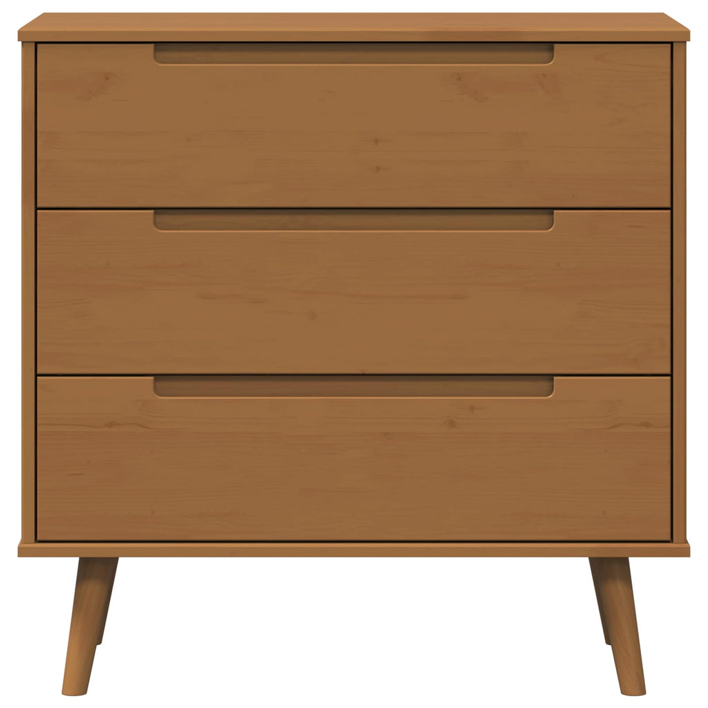 vidaXL Komoda z szufladami MOLDE Karmel 80 x 40 x 80 cm