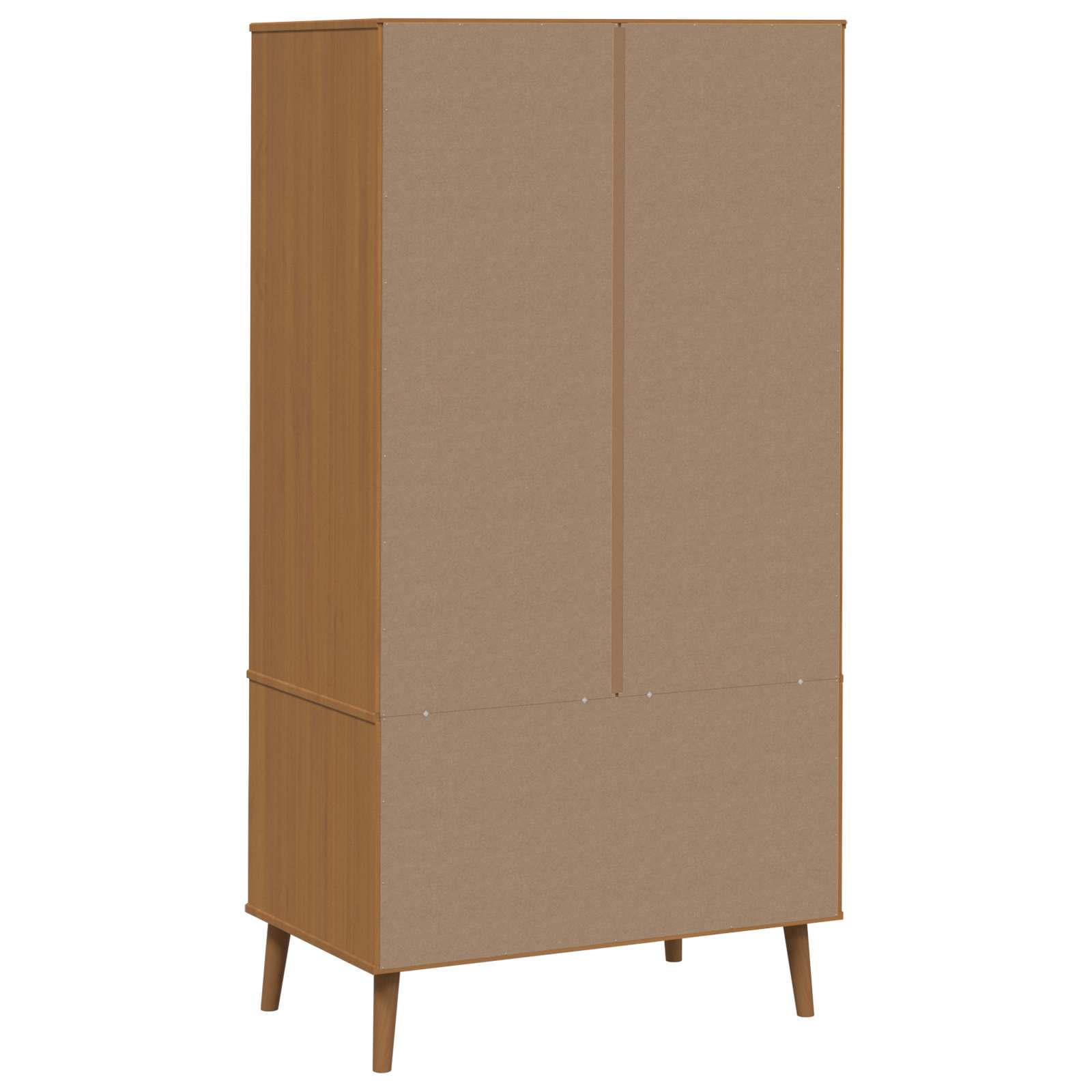 vidaXL Garderoba MOLDE Karmel 90 x 55 x 175 cm Lite drewno sosnowe