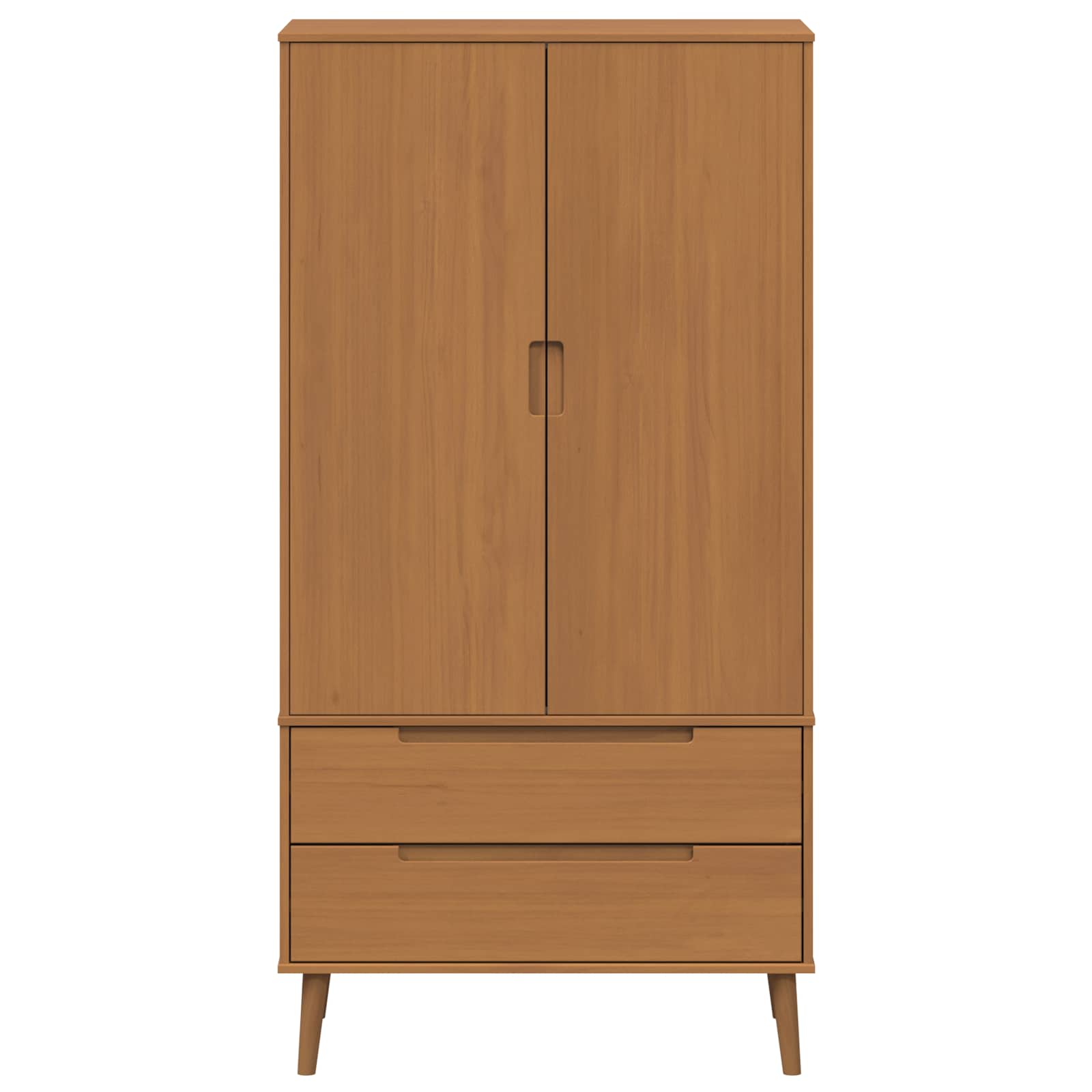 vidaXL Garderoba MOLDE Karmel 90 x 55 x 175 cm Lite drewno sosnowe