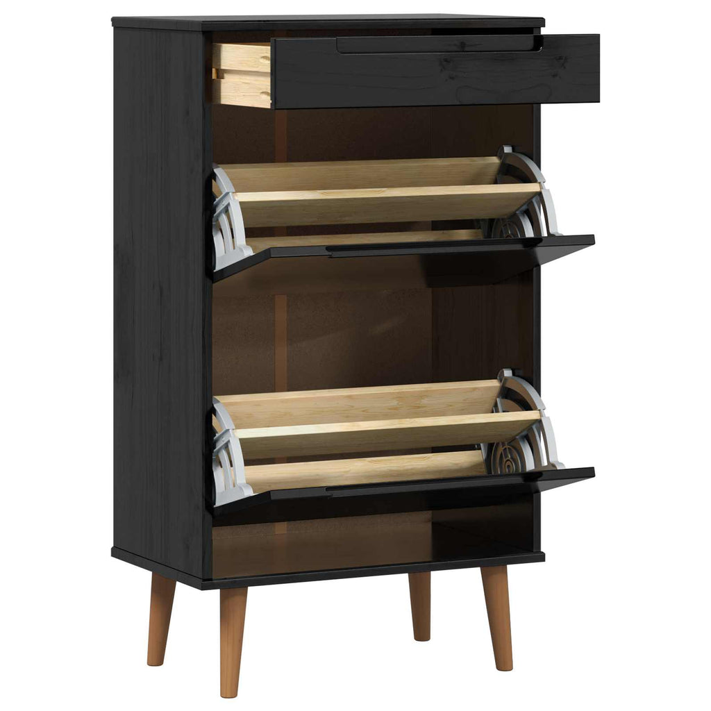 vidaXL Szafka na buty MOLDE 59,5 x 35 x 103 cm Lite drewno sosnowe
