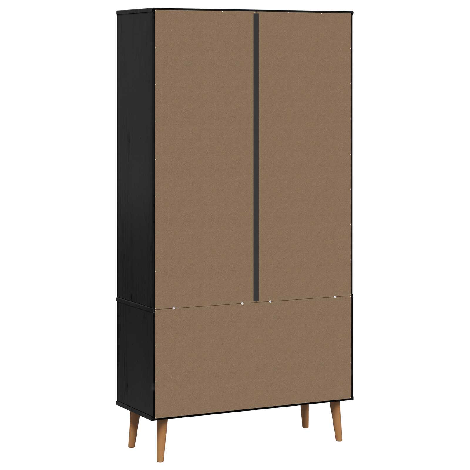 vidaXL Witryna Szklana MOLDE 90 x 35 x 175 cm Lite drewno sosnowe