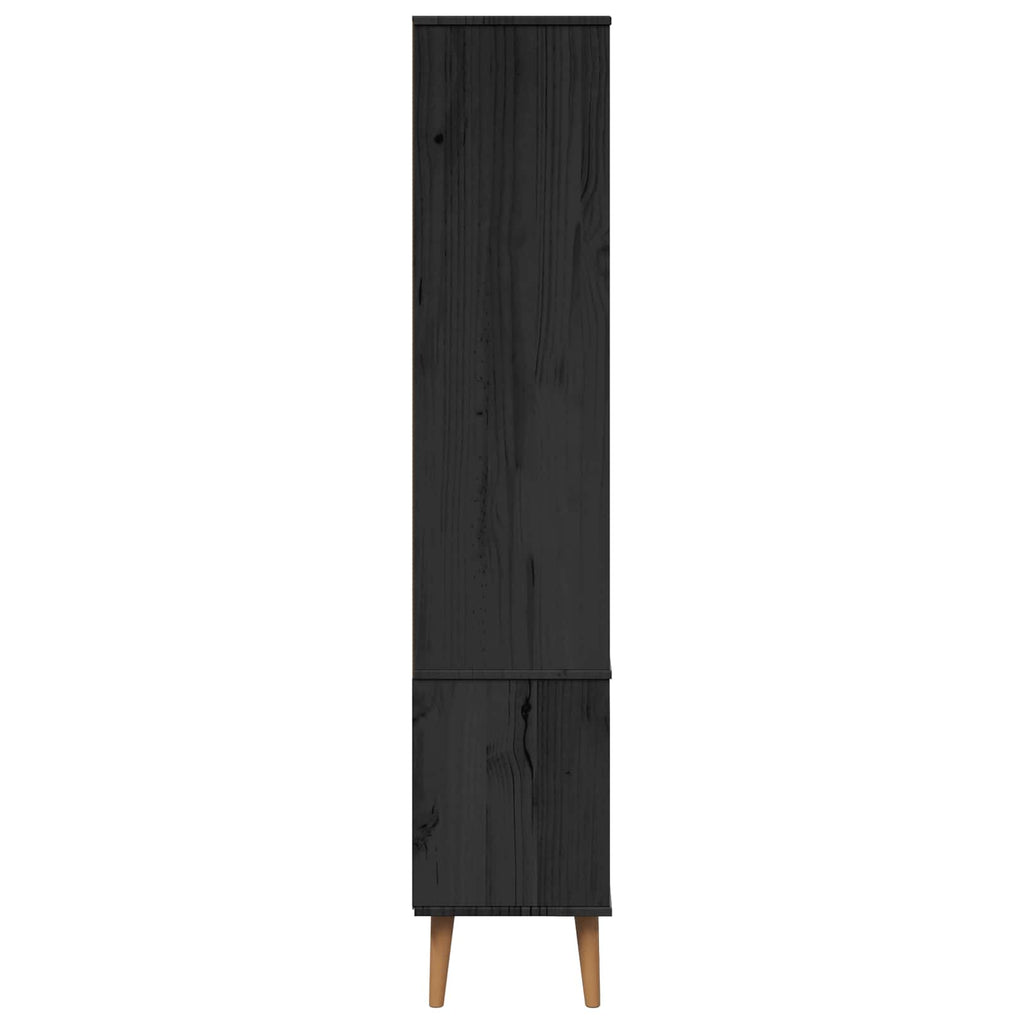 vidaXL Witryna Szklana MOLDE 90 x 35 x 175 cm Lite drewno sosnowe