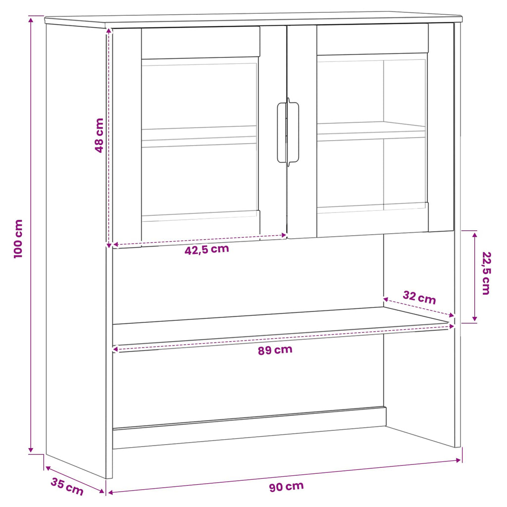 vidaXL Klatka MOLDE Karmel 90 x 35 x 100 cm Lite drewno sosnowe