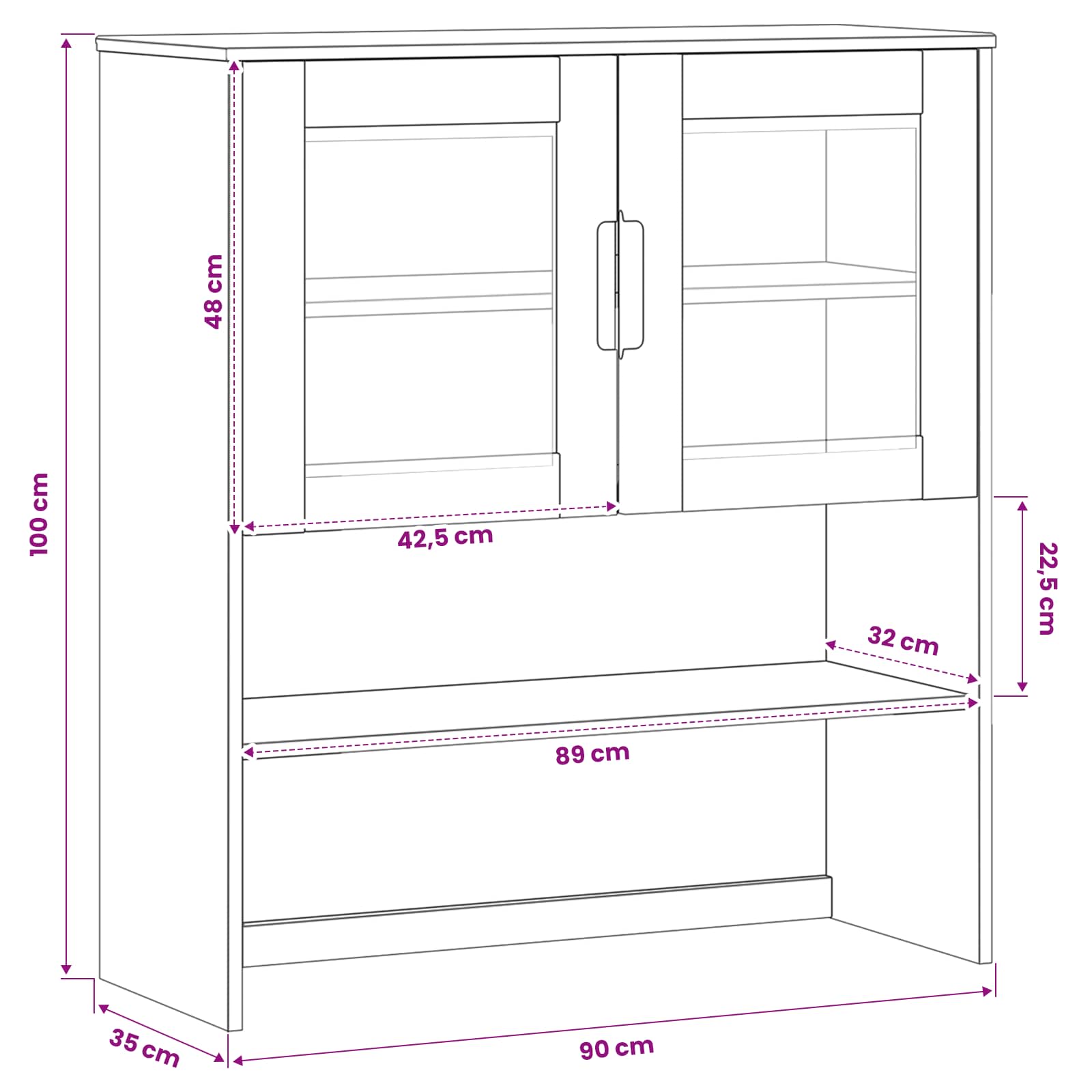 vidaXL Klatka MOLDE Karmel 90 x 35 x 100 cm Lite drewno sosnowe