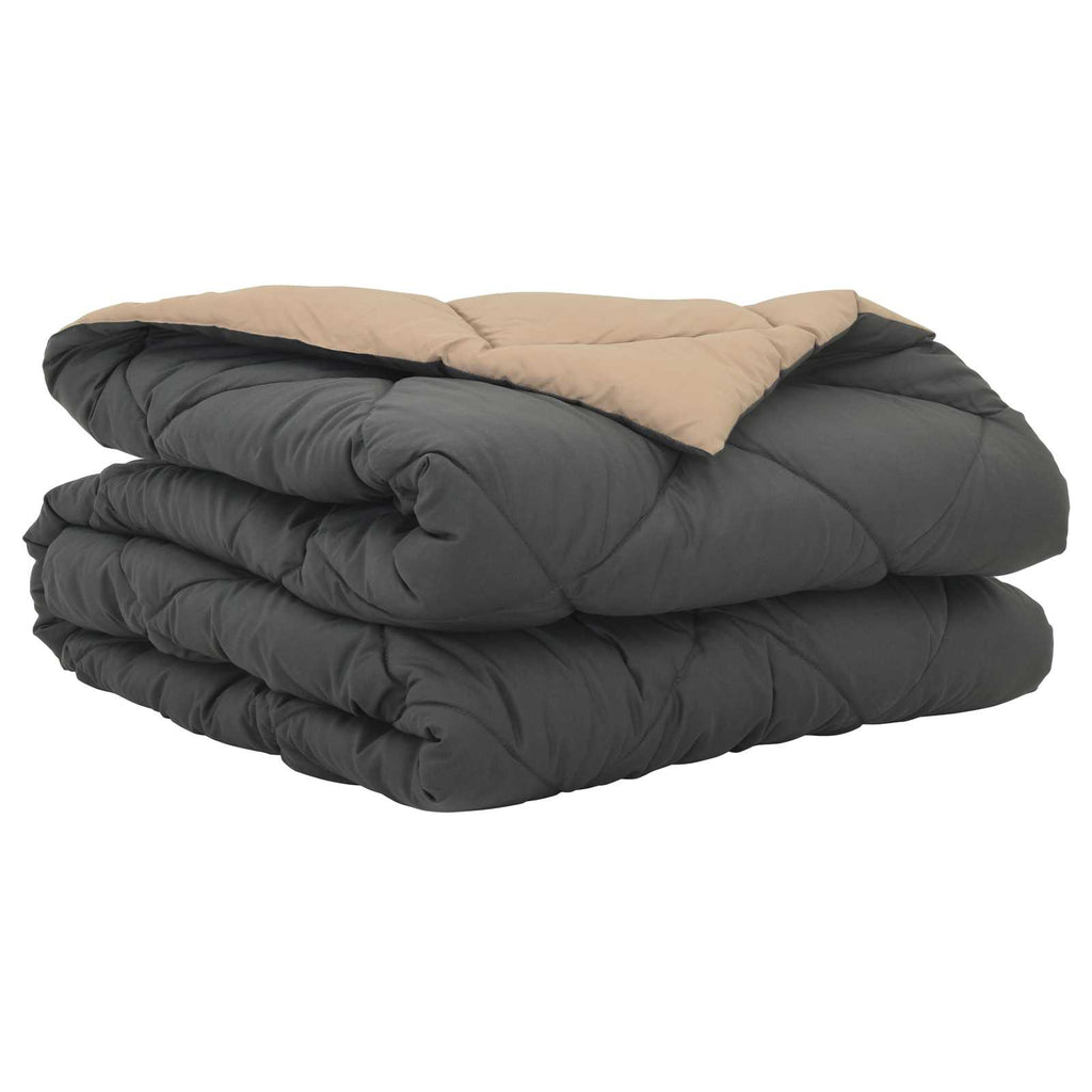 vidaXL Letni Kołdra Antracyt i Taupe 200 x 135 cm Mikrofibra