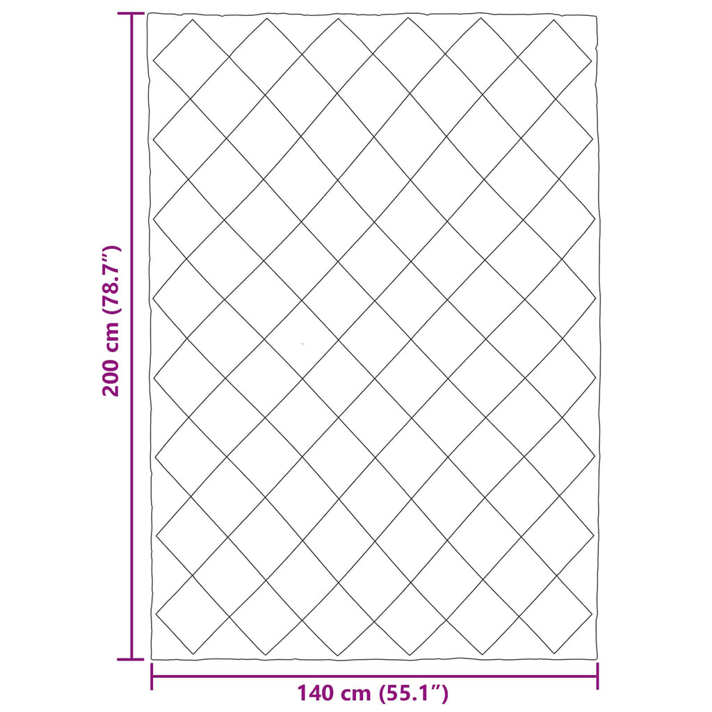 vidaXL Letni Kołdra Antracyt i Taupe 200 x 140 cm Mikrofibra