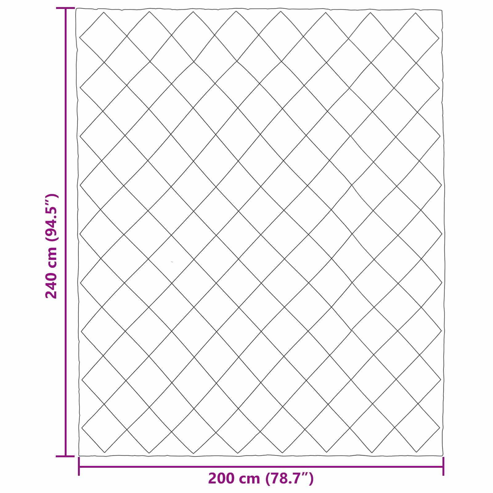 vidaXL Letni Kołdra Zielony i Antracyt 240 x 200 cm Mikrofibra