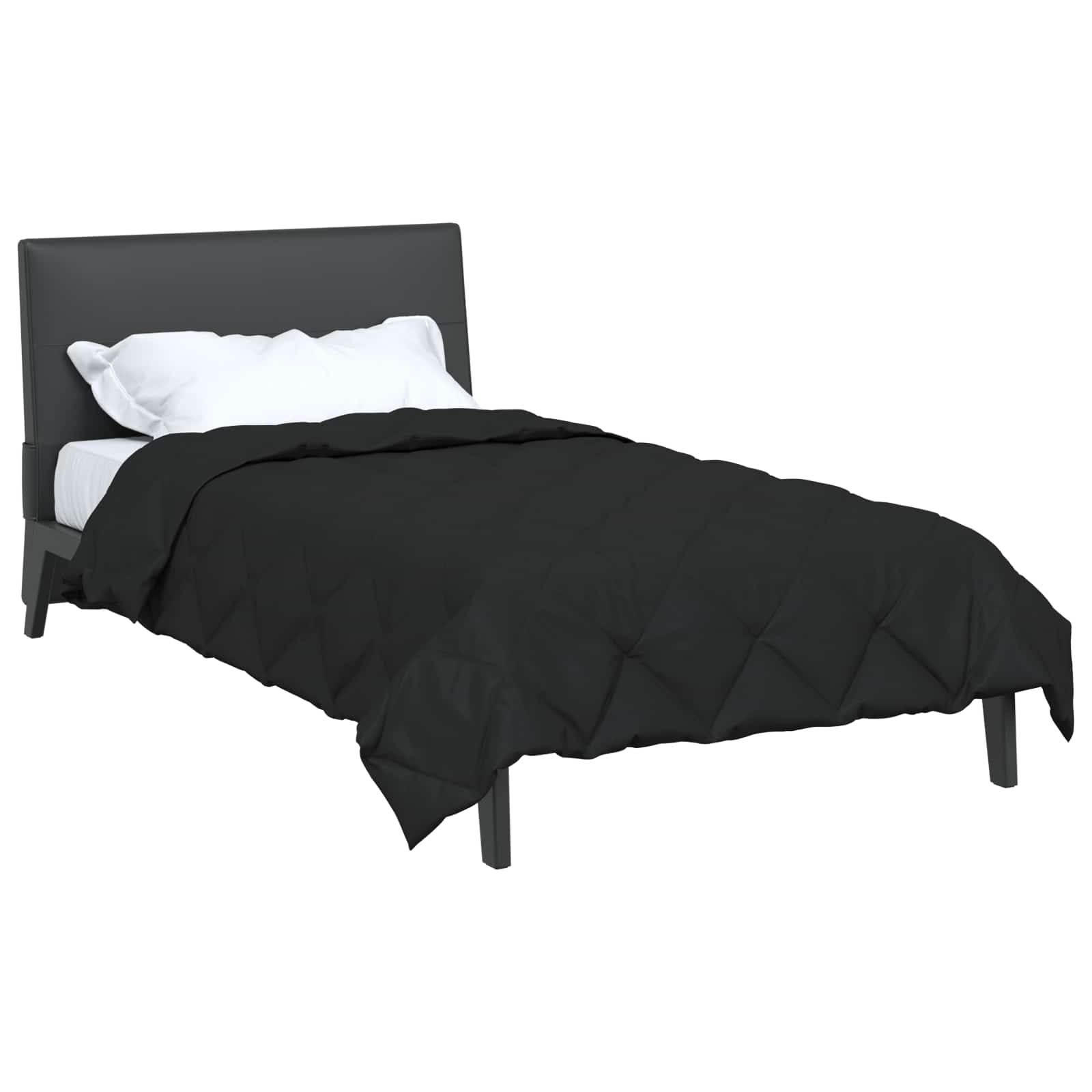 vidaXL Letni Kołdra Czarny 200 x 140 cm Mikrofibra