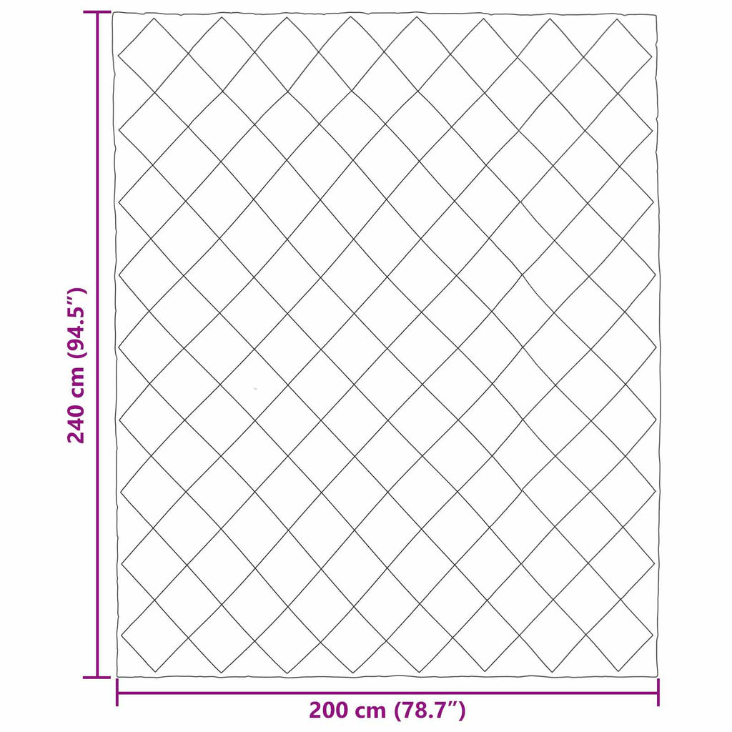 vidaXL Letni Kołdra Czarny i antracyt 240 x 200 cm Mikrofibra