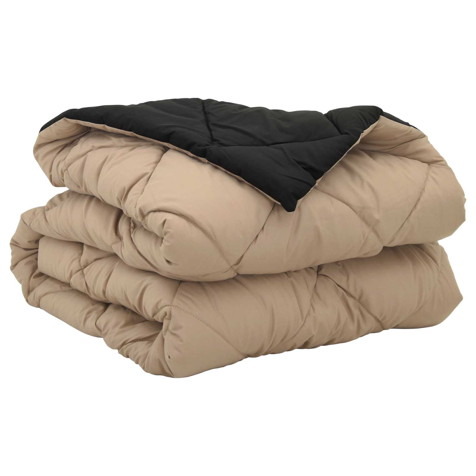 vidaXL Letni Kołdra Czarny i Taupe 220 x 155 cm Mikrofibra