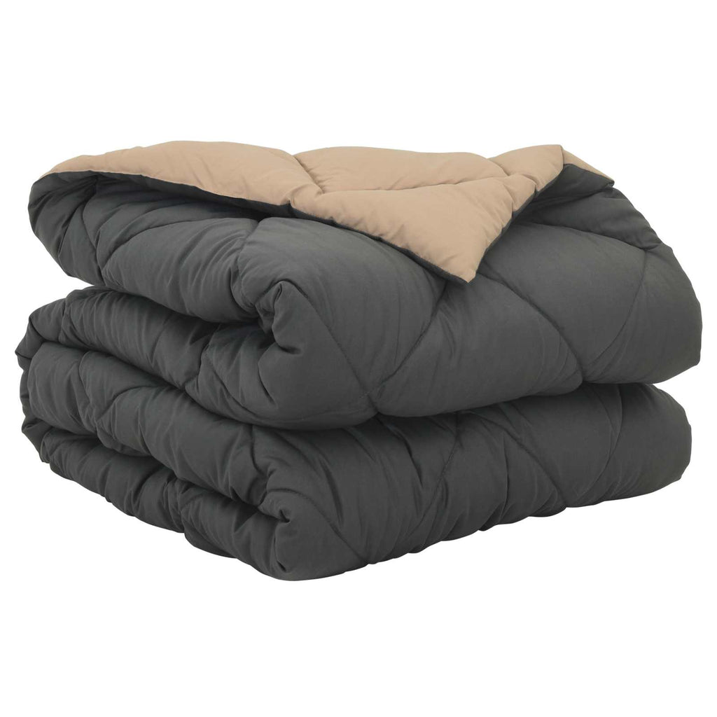 vidaXL Kołdra na cały rok Antracyt i Taupe 155 x 220 cm Mikrofibra