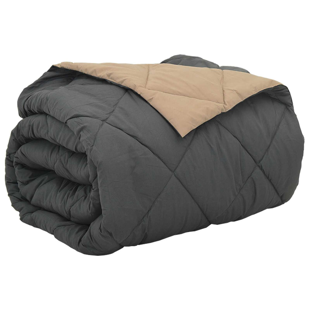 vidaXL Kołdra na cały rok Antracyt i Taupe 200 x 220 cm Mikrofibra