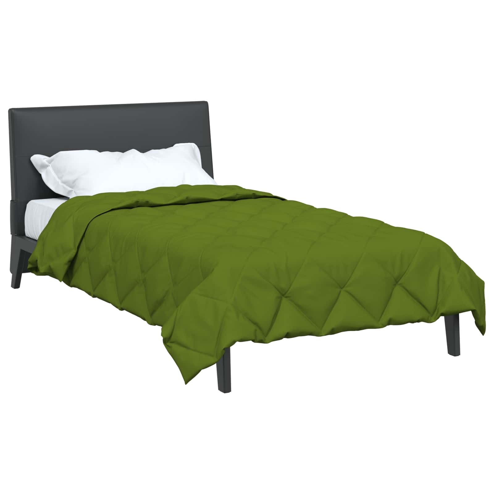 vidaXL Kołdra na cały rok Zielony 135 x 200 cm Mikrofibra