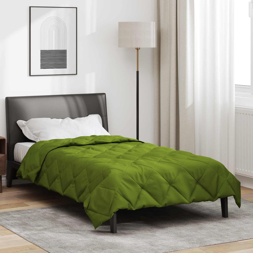 vidaXL Kołdra na cały rok Zielony 155 x 200 cm Mikrofibra