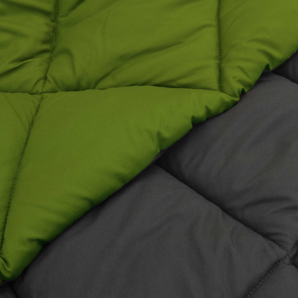 vidaXL Kołdra na cały rok Zielony i Antracyt 200 x 240 cm Mikrofibra