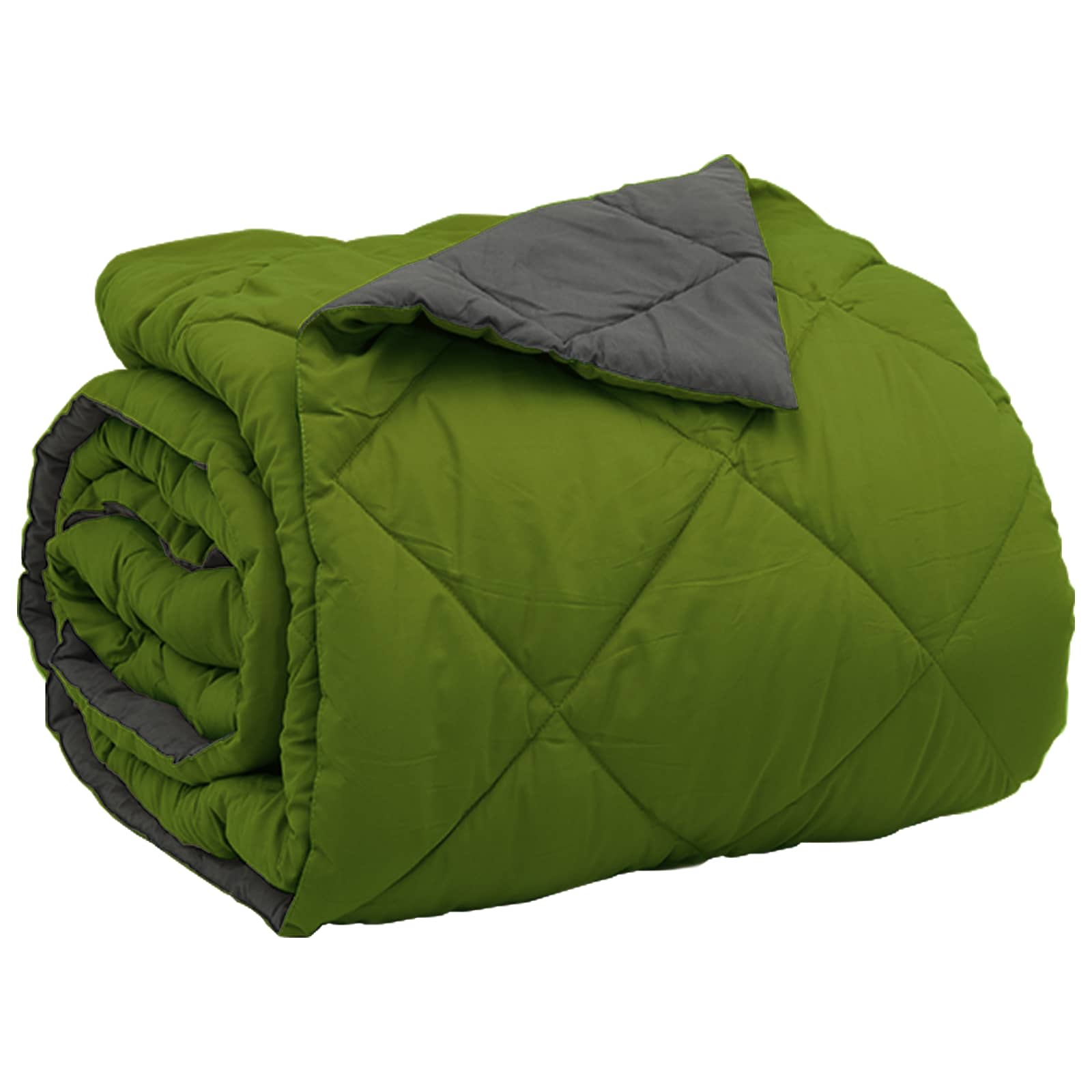 vidaXL Kołdra na cały rok Zielony i Antracyt 200 x 220 cm Mikrofibra