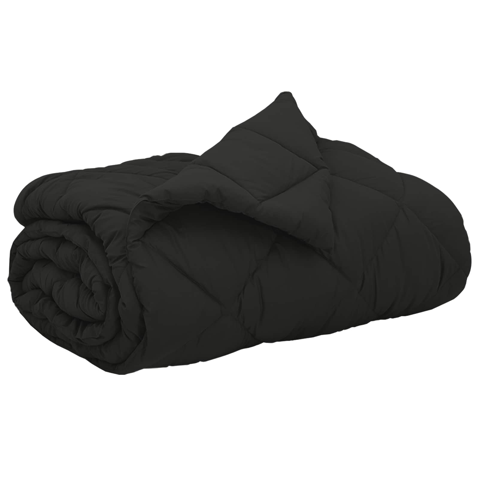 vidaXL Kołdra na cały rok Czarny 200 x 200 cm Mikrofibra