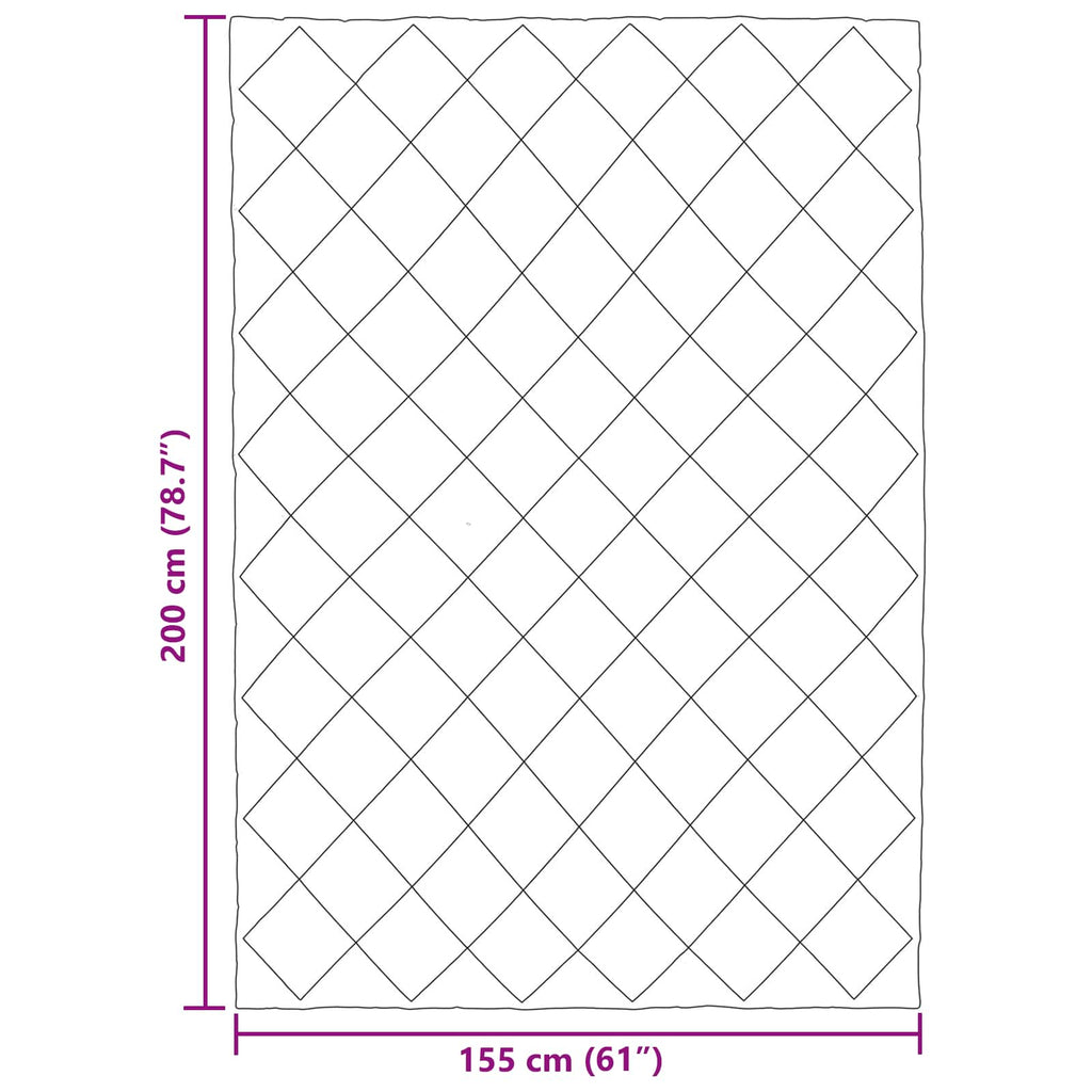 vidaXL Kołdra na cały rok Czarny i antracyt 155 x 200 cm Mikrofibra