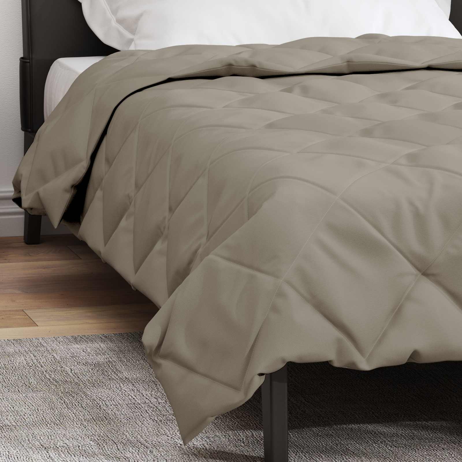 vidaXL Kołdra na cały rok Jasnoszary 140 x 220 cm Mikrofibra