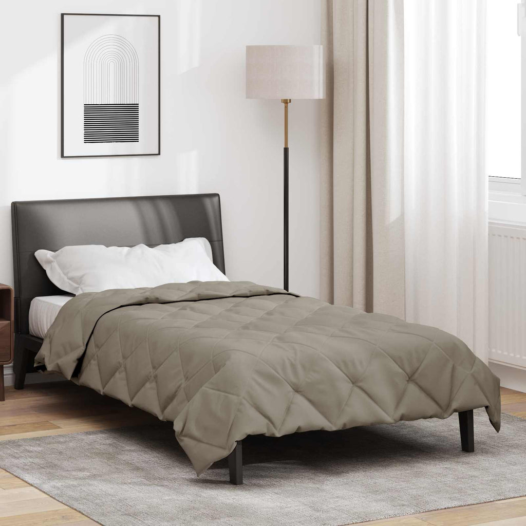 vidaXL Kołdra na cały rok Jasnoszary 140 x 220 cm Mikrofibra