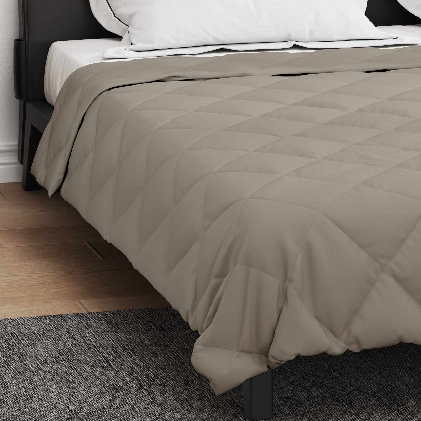 vidaXL Kołdra na cały rok Jasnoszary 200 x 220 cm Mikrofibra