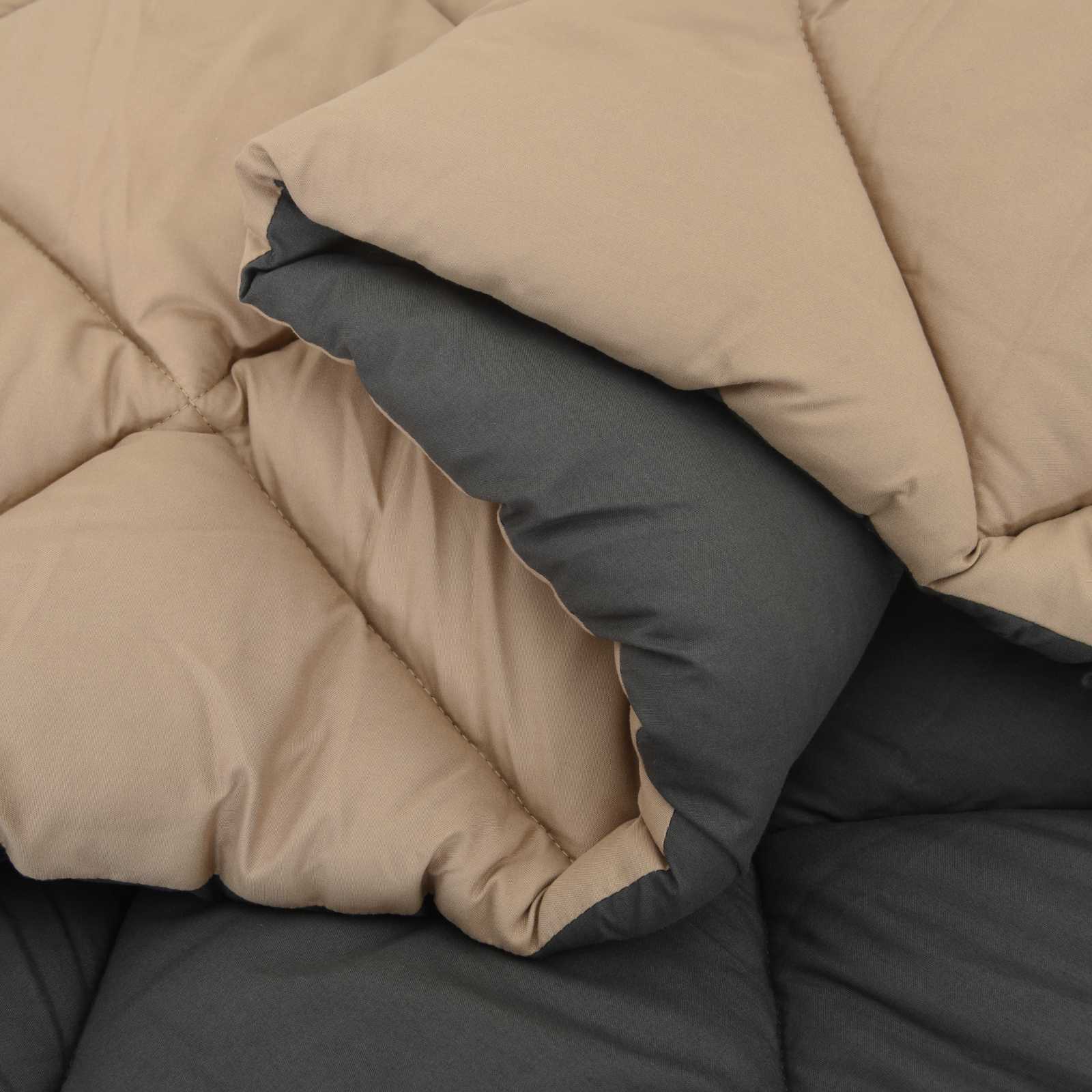 vidaXL Zimowa Kołdra Antracyt i Taupe 140 x 200 cm Mikrofibra