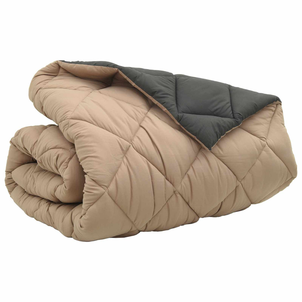 vidaXL Zimowa Kołdra Antracyt i Taupe 200 x 240 cm Mikrofibra