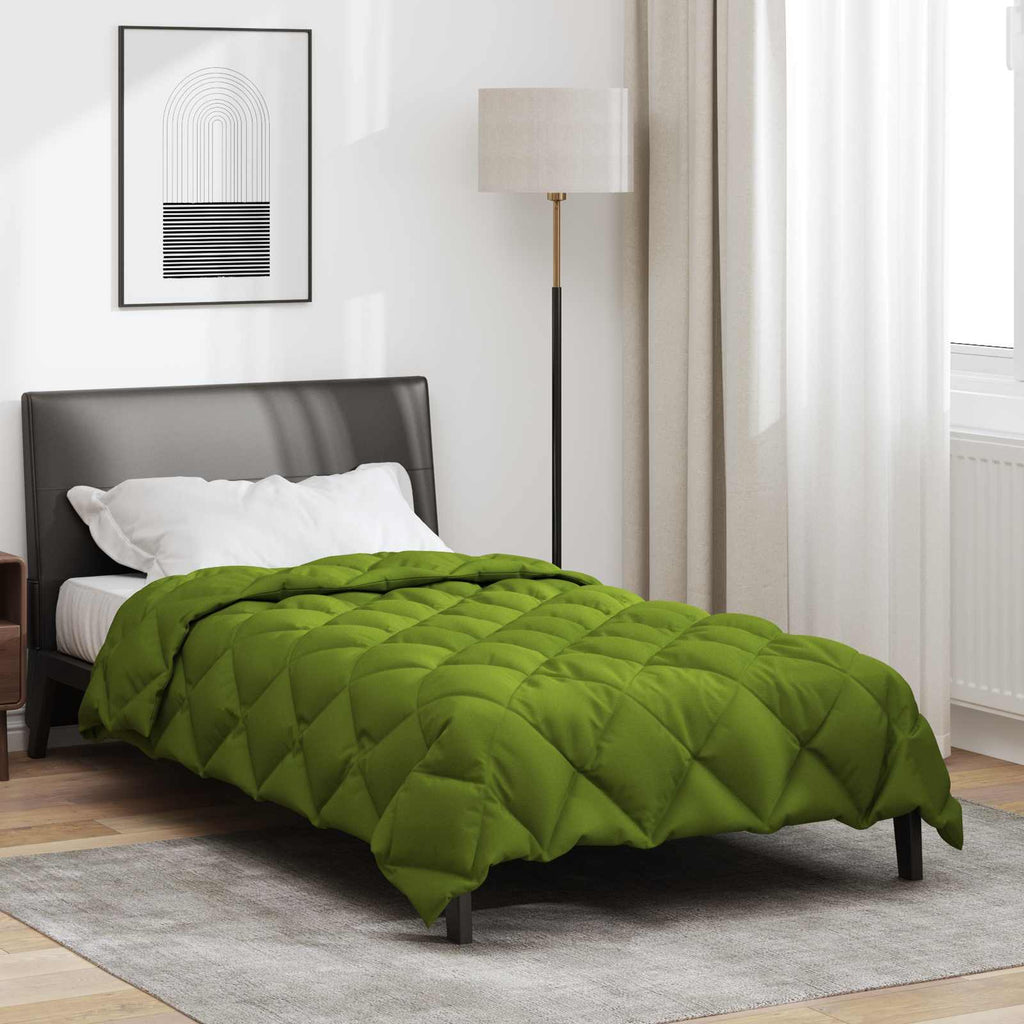 vidaXL Zimowa Kołdra Zielony 155 x 220 cm Mikrofibra