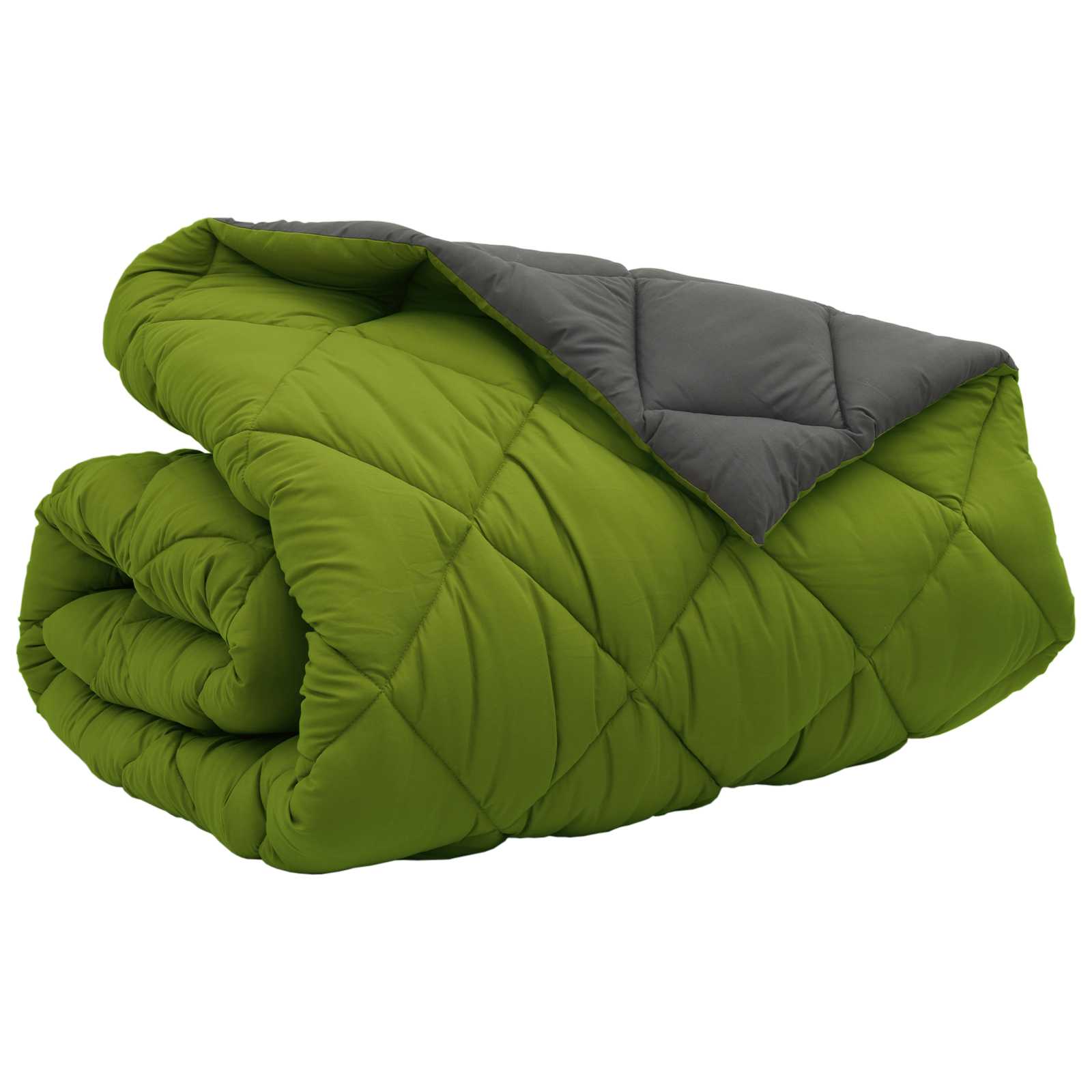 vidaXL Zimowa Kołdra Zielony i Antracyt 200 x 220 cm Mikrofibra