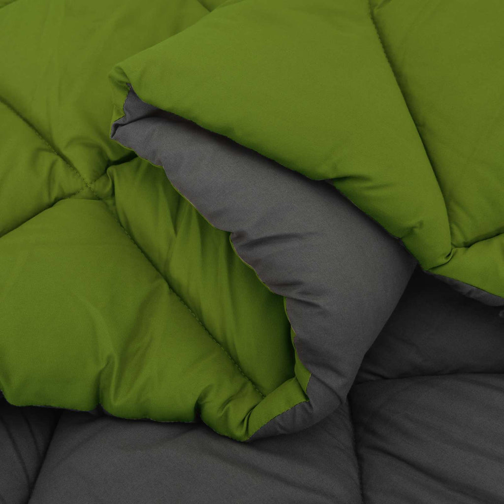 vidaXL Zimowa Kołdra Zielony i Antracyt 220 x 240 cm Mikrofibra