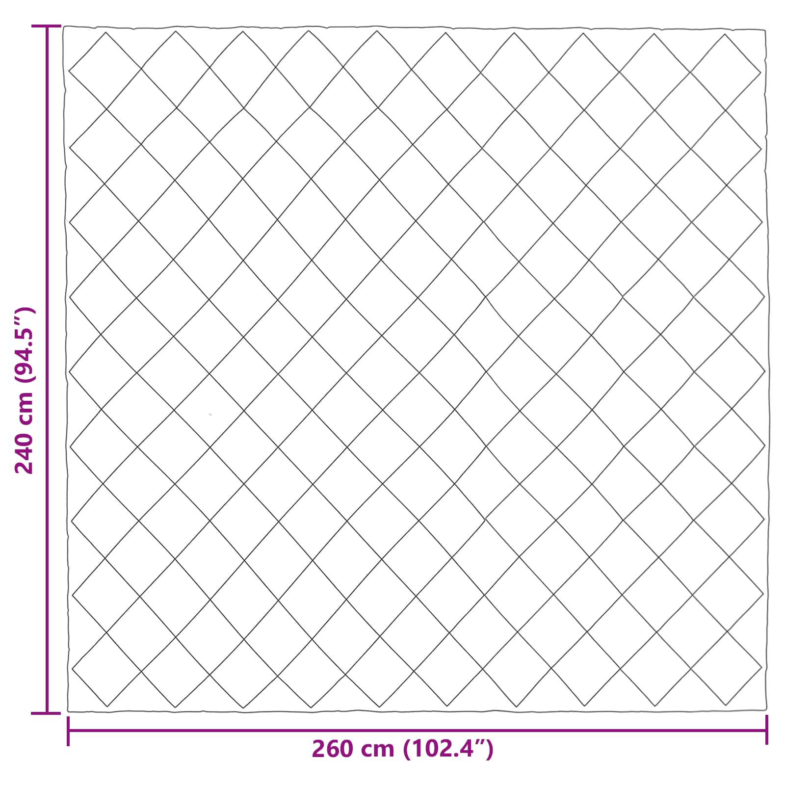 vidaXL Zimowa Kołdra Zielony i Antracyt 240 x 260 cm Mikrofibra