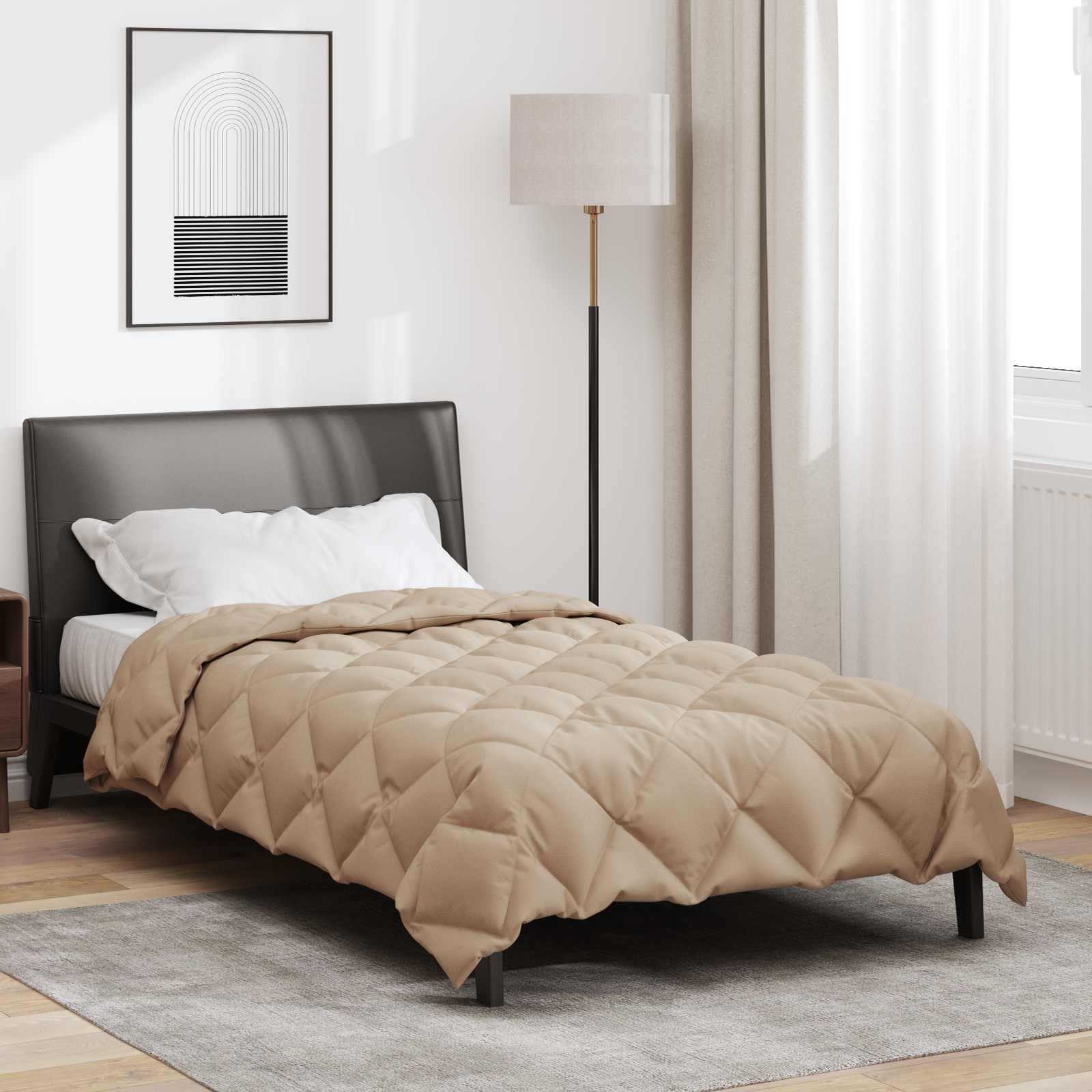 vidaXL Zimowa Kołdra Ciemnoszary 135 x 220 cm Mikrofibra