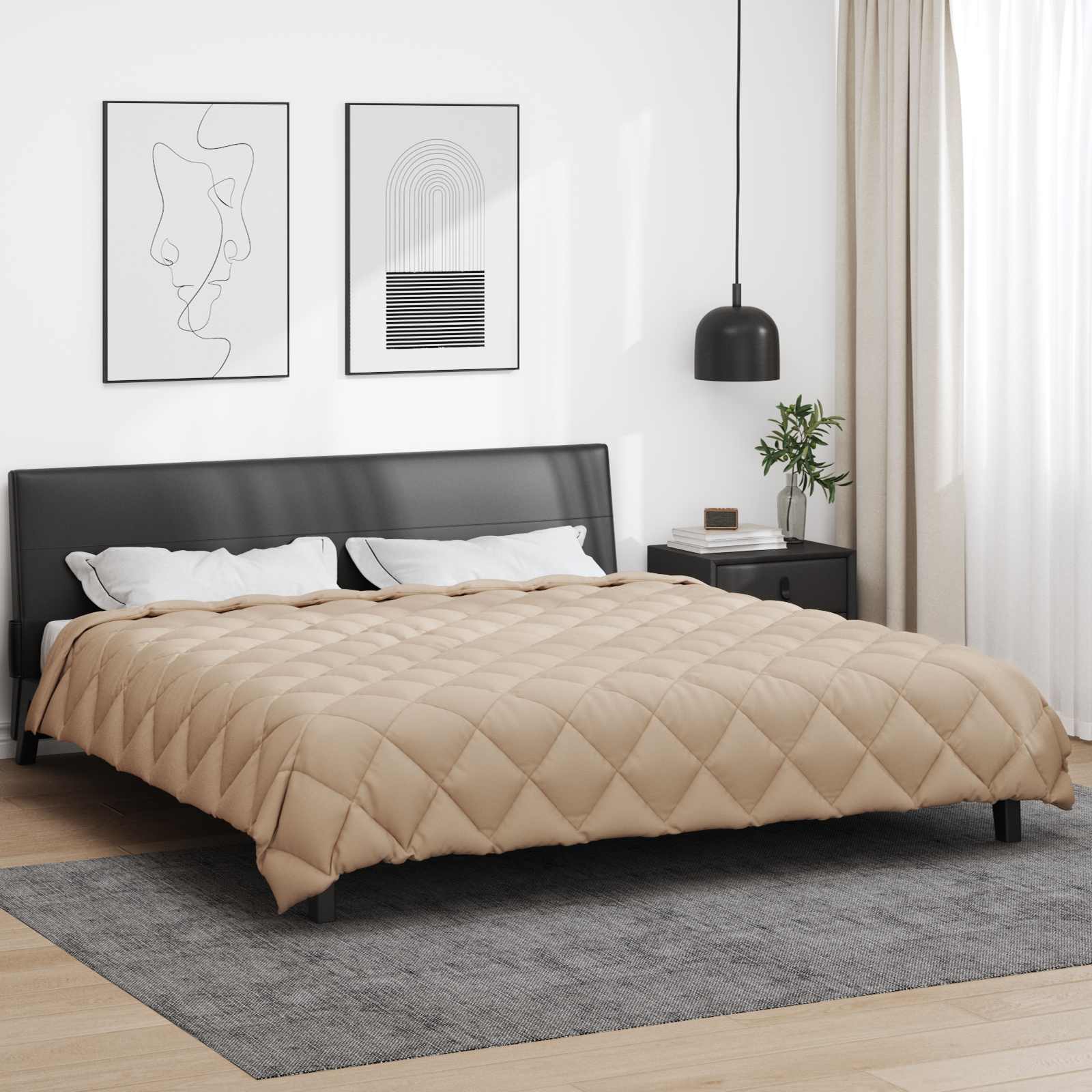 vidaXL Zimowa Kołdra Ciemnoszary 220 x 260 cm Mikrofibra