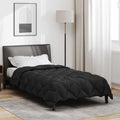 vidaXL Zimowa Kołdra Czarny 155 x 220 cm Mikrofibra