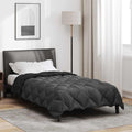 vidaXL Zimowa Kołdra Czarny i antracyt 140 x 220 cm Mikrofibra