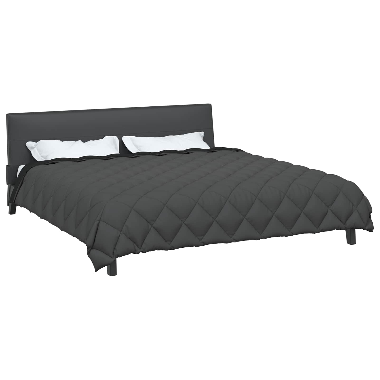 vidaXL Zimowa Kołdra Czarny i antracyt 200 x 220 cm Mikrofibra